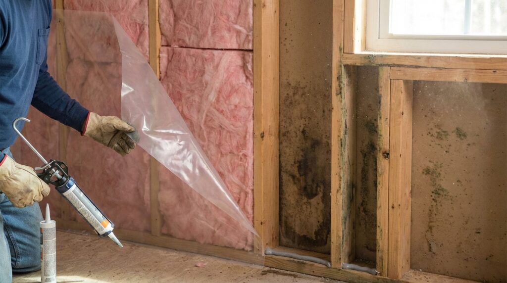 protecting insulation from mold spores.