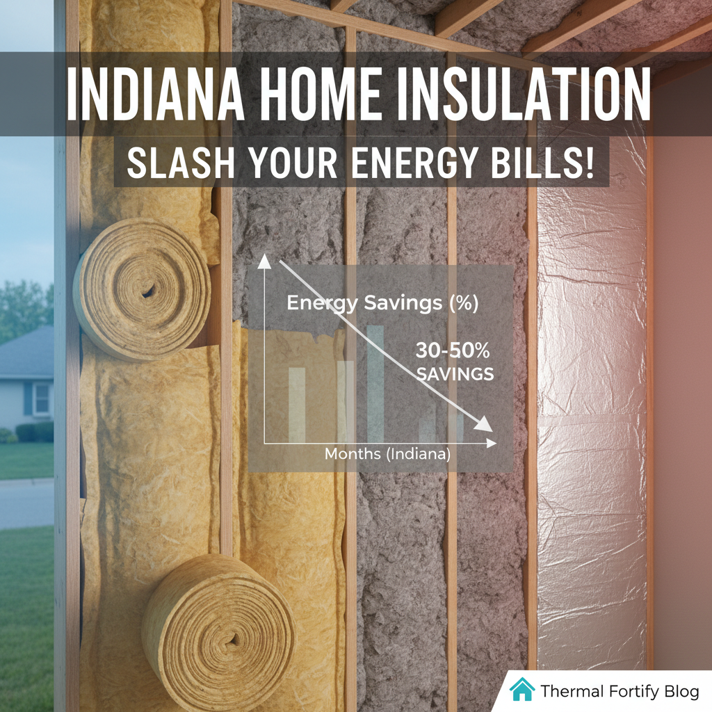 Indiana home insulation savings, energy bills, cost reduction, efficient home, energy savings.