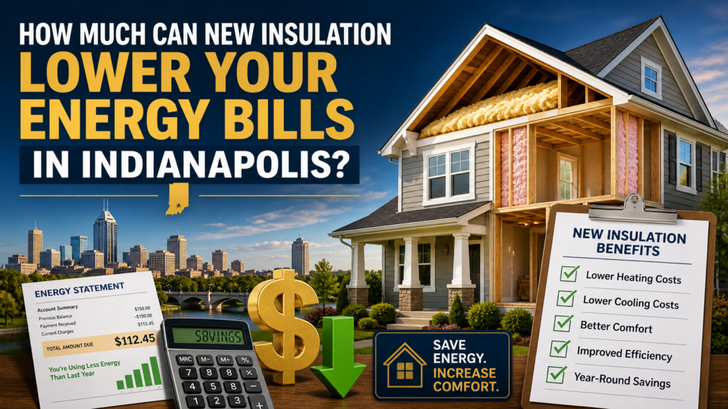Energy savings with new insulation
