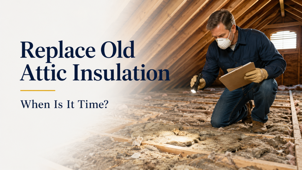 Inspecting attic insulation for replacement