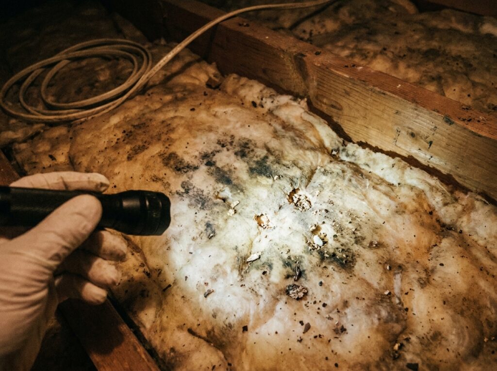 Professional illustration of How Do You Know If Old Insulation Has Mold or Pest Damage?