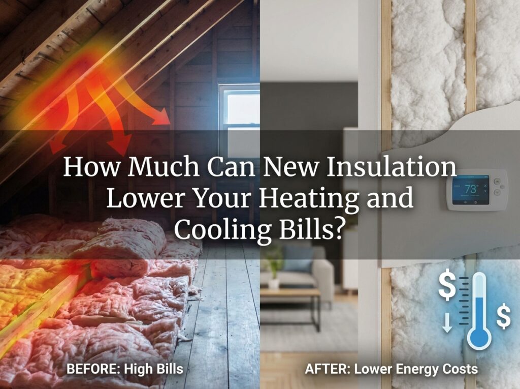 Professional illustration of How Much Can New Insulation Lower Your Heating and Cooling Bills?